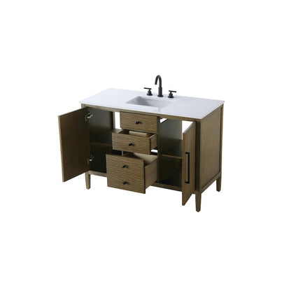 48 inch Single Bathroom Vanity in Hazel Oak