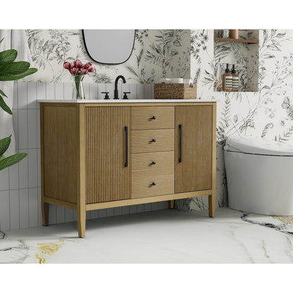 48 inch Single Bathroom Vanity in Linen Oak