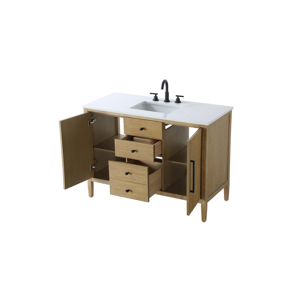 48 inch Single Bathroom Vanity in Linen Oak