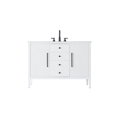 48 inch Single Bathroom Vanity in White