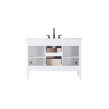 48 inch Single Bathroom Vanity in White