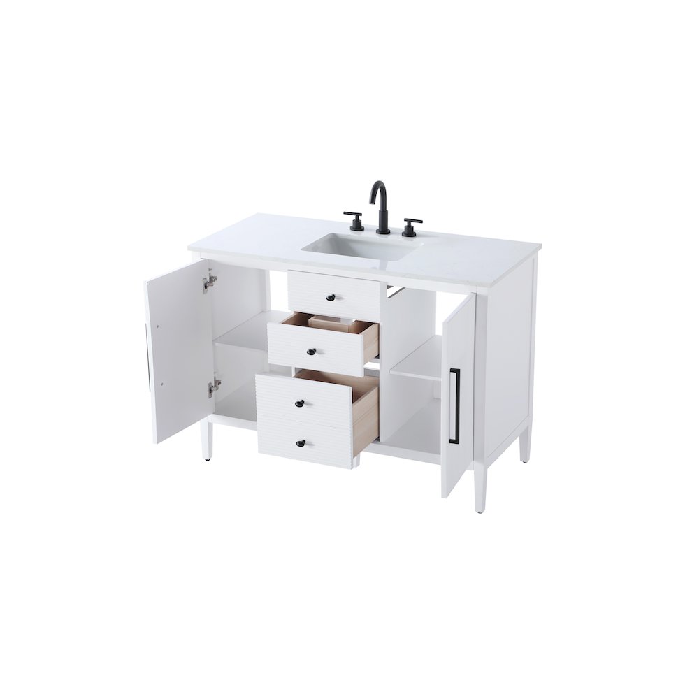 48 inch Single Bathroom Vanity in White