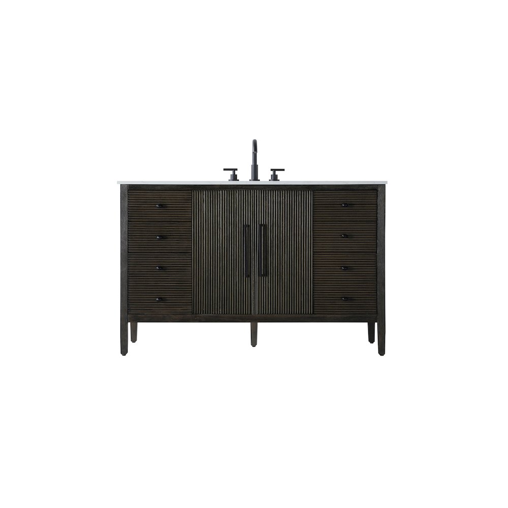 54 inch Single Bathroom Vanity inChocolate Oak