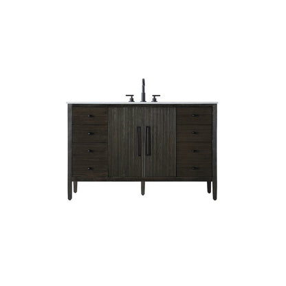 54 inch Single Bathroom Vanity inChocolate Oak