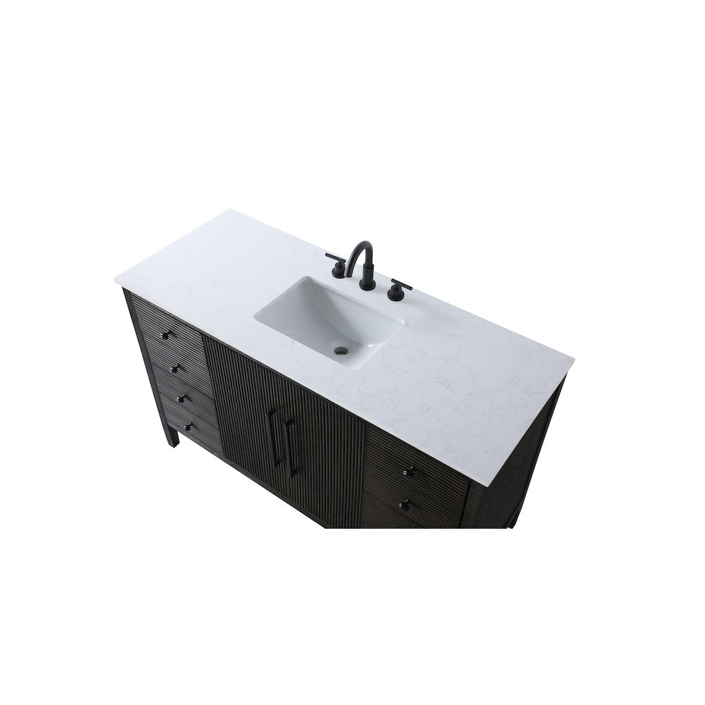 54 inch Single Bathroom Vanity inChocolate Oak