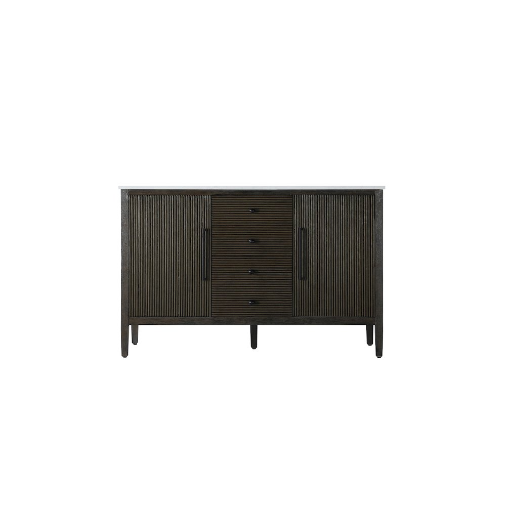 54 inch Double Bathroom Vanity inChocolate Oak
