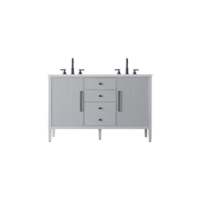 54 inch Double Bathroom Vanity in Grey