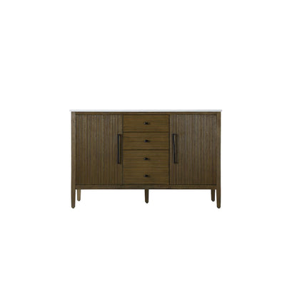 54 inch Double Bathroom Vanity in Hazel Oak