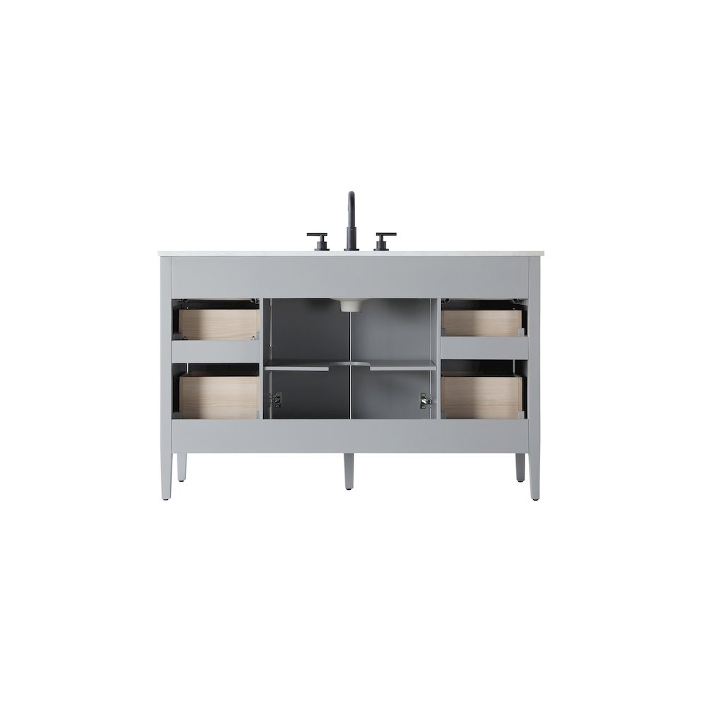 54 inch Single Bathroom Vanity in Grey