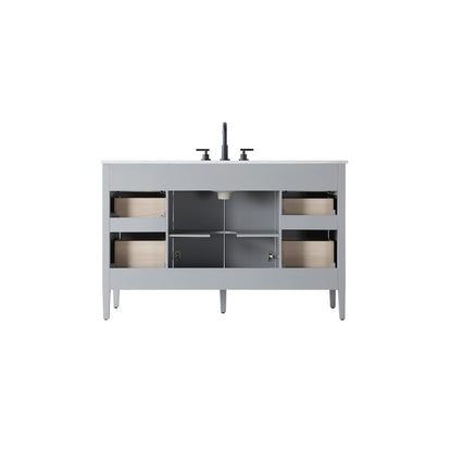 54 inch Single Bathroom Vanity in Grey