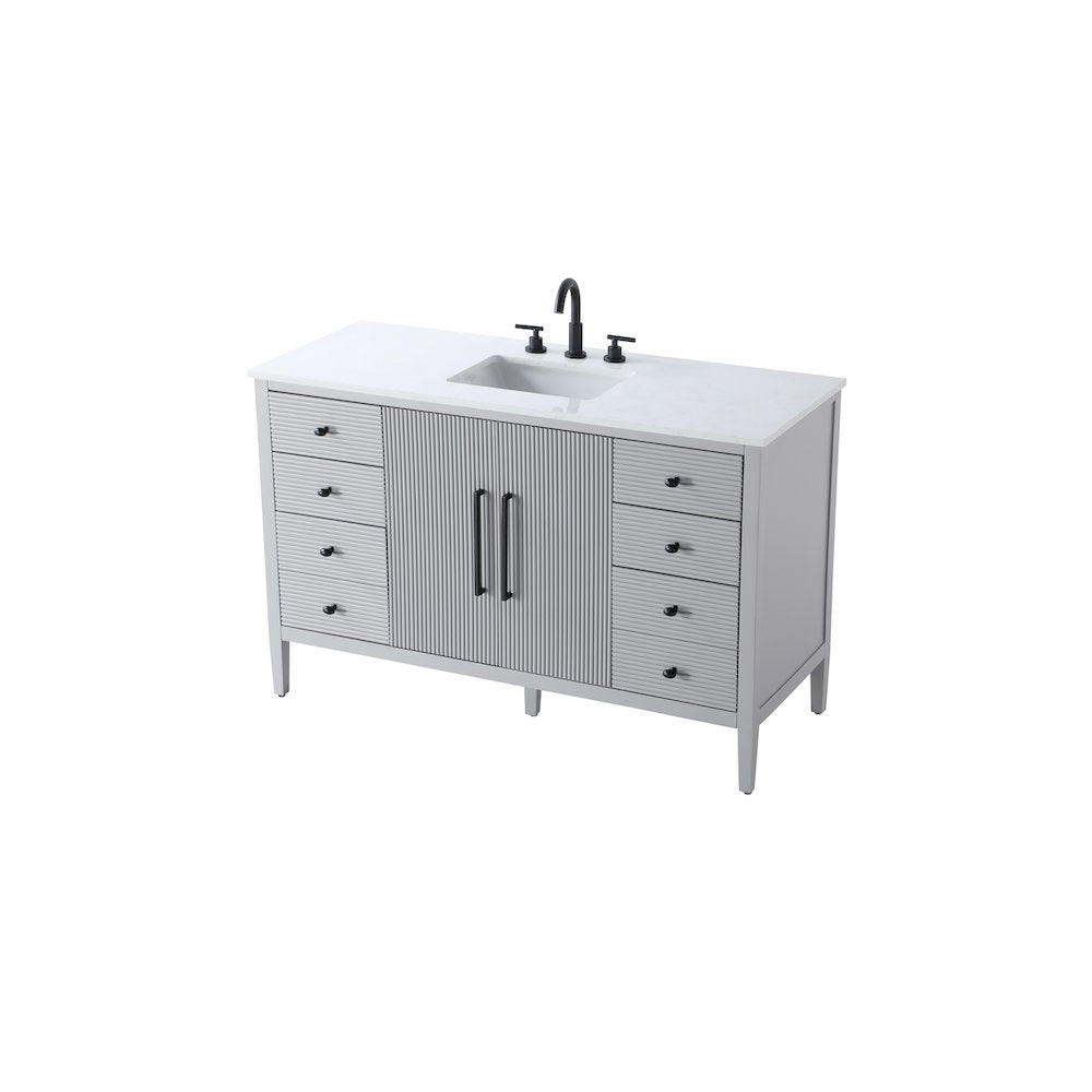 54 inch Single Bathroom Vanity in Grey