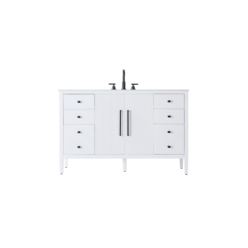 54 inch Single Bathroom Vanity in White