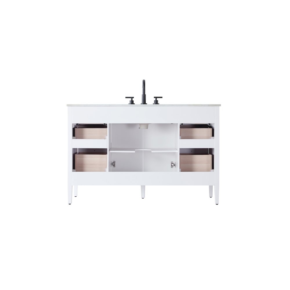 54 inch Single Bathroom Vanity in White