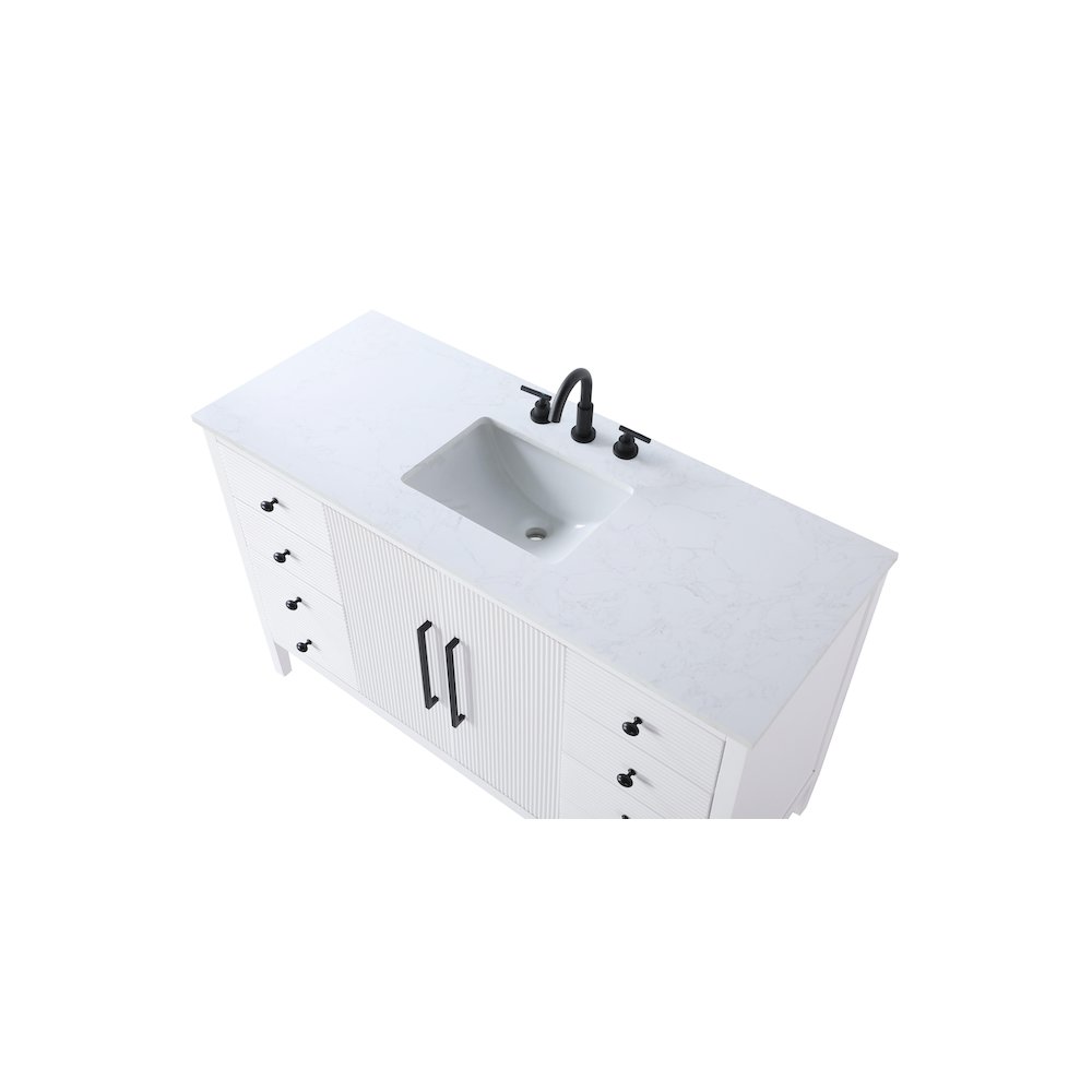 54 inch Single Bathroom Vanity in White
