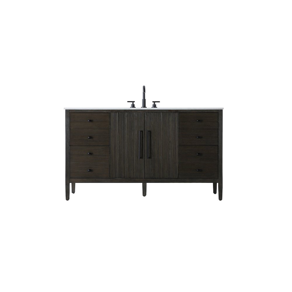 60 inch Single Bathroom Vanity inChocolate Oak