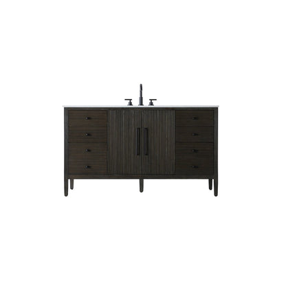 60 inch Single Bathroom Vanity inChocolate Oak