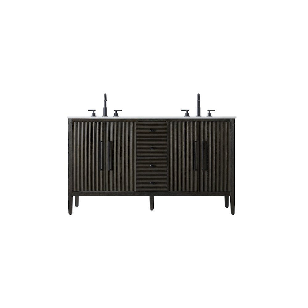 60 inch Double Bathroom Vanity inChocolate Oak