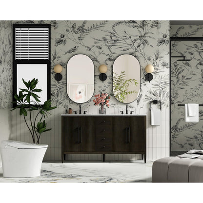 60 inch Double Bathroom Vanity inChocolate Oak