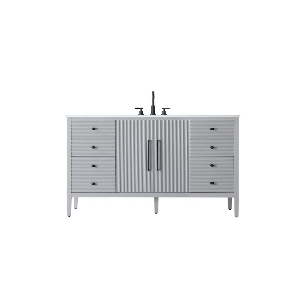 60 inch Single Bathroom Vanity in Grey