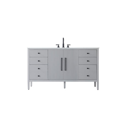 60 inch Single Bathroom Vanity in Grey