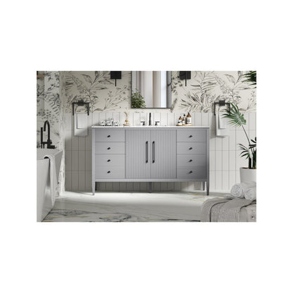 60 inch Single Bathroom Vanity in Grey