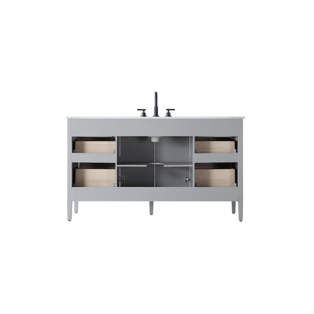 60 inch Single Bathroom Vanity in Grey