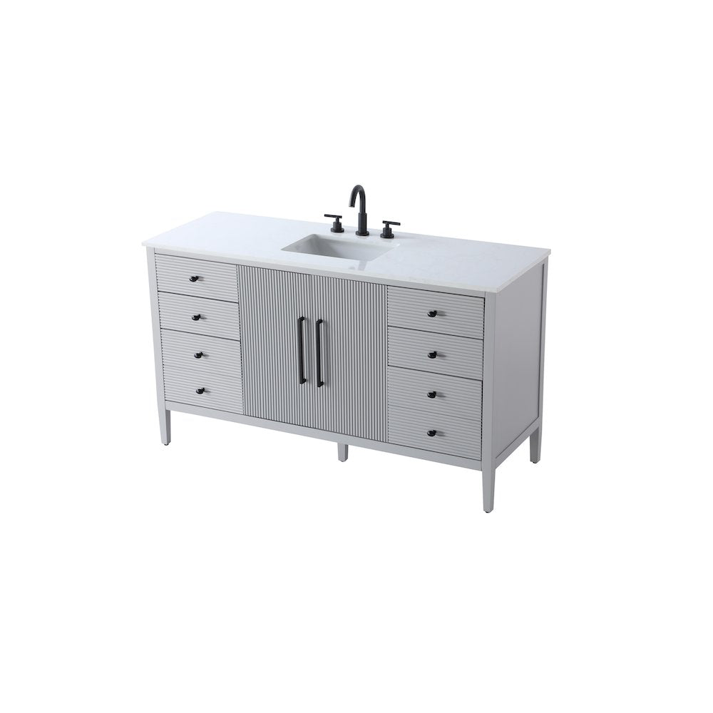 60 inch Single Bathroom Vanity in Grey