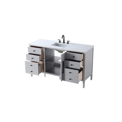 60 inch Single Bathroom Vanity in Grey