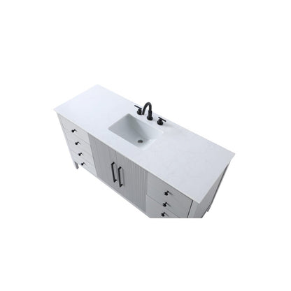 60 inch Single Bathroom Vanity in Grey