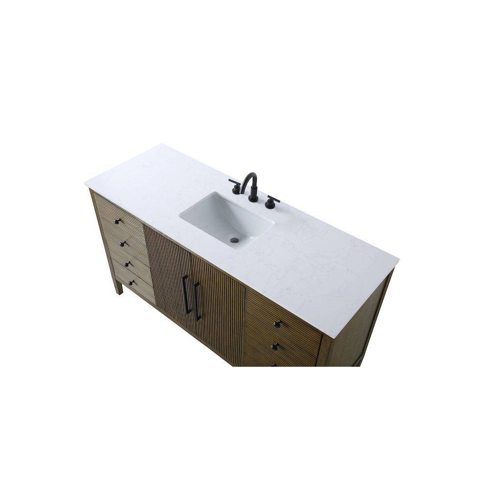 60 inch Single Bathroom Vanity in Hazel Oak