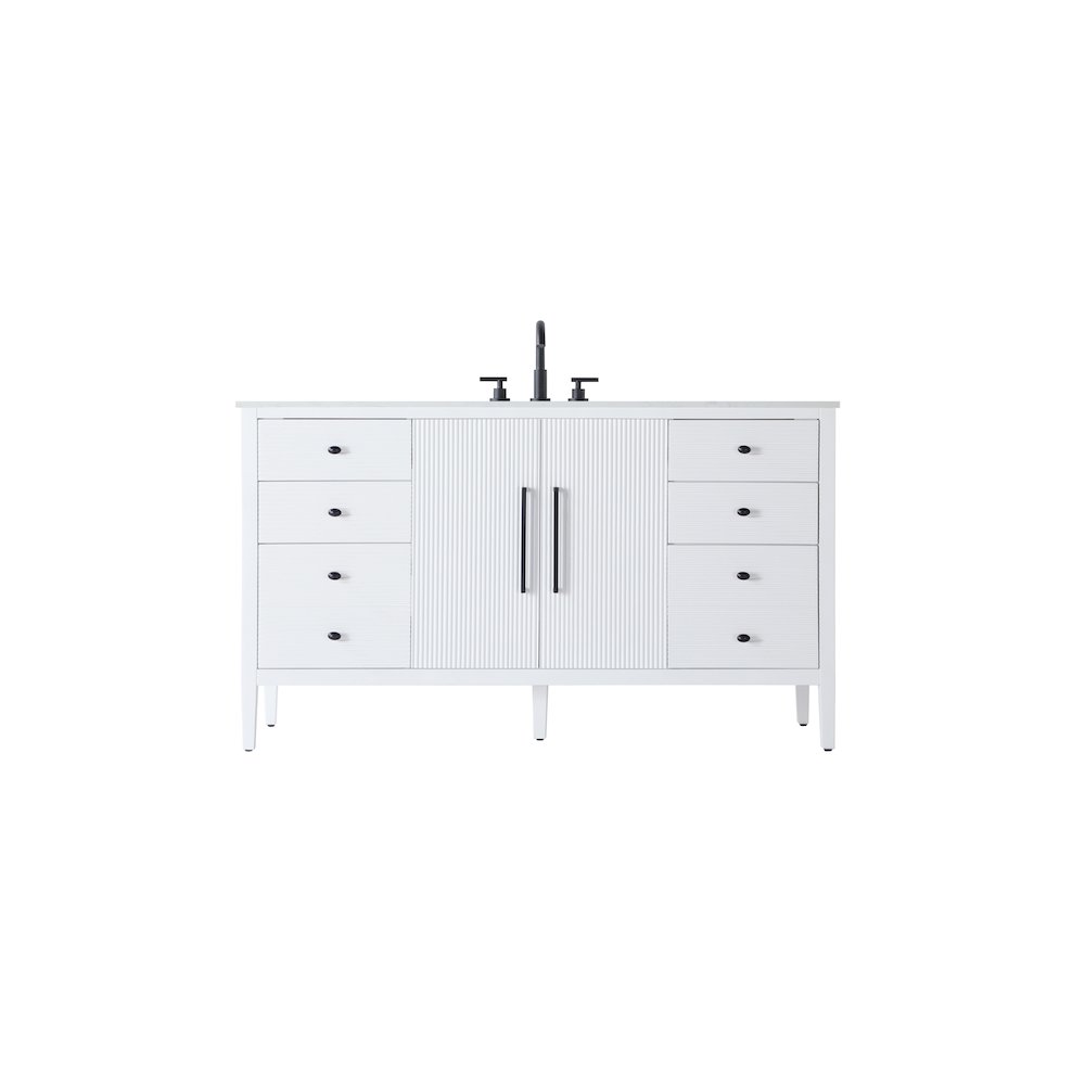 60 inch Single Bathroom Vanity in White