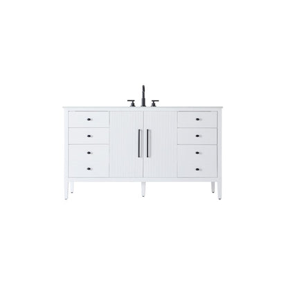 60 inch Single Bathroom Vanity in White