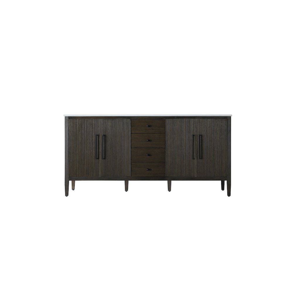 72 inch Double Bathroom Vanity inChocolate Oak