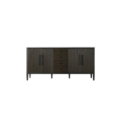 72 inch Double Bathroom Vanity inChocolate Oak