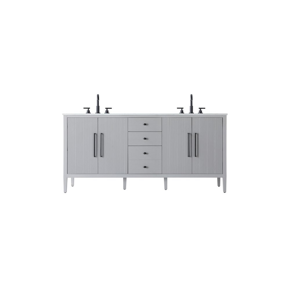 72 inch Double Bathroom Vanity in Grey