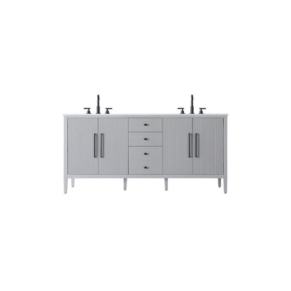 72 inch Double Bathroom Vanity in Grey