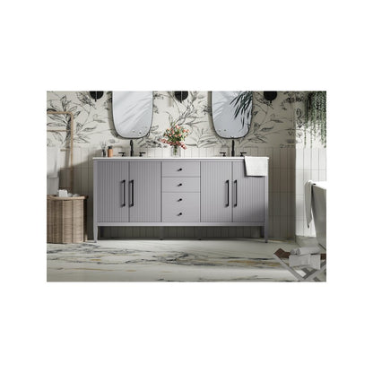 72 inch Double Bathroom Vanity in Grey