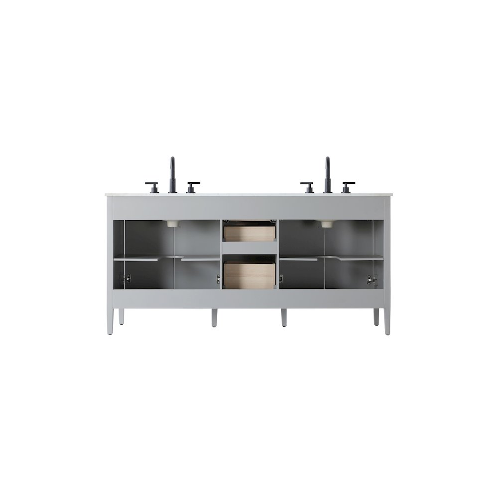 72 inch Double Bathroom Vanity in Grey