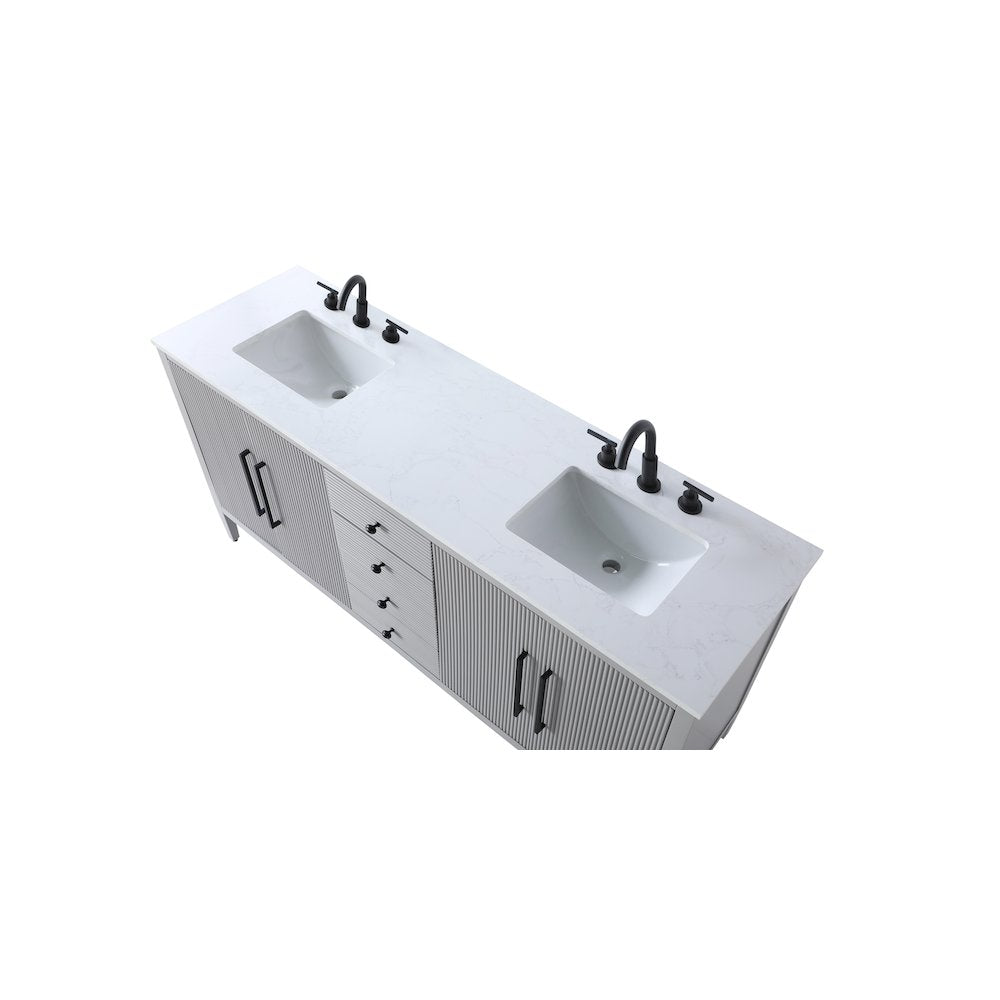 72 inch Double Bathroom Vanity in Grey