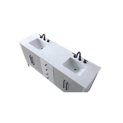 72 inch Double Bathroom Vanity in Grey