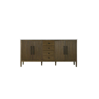 72  inch Double Bathroom Vanity in Hazel Oak
