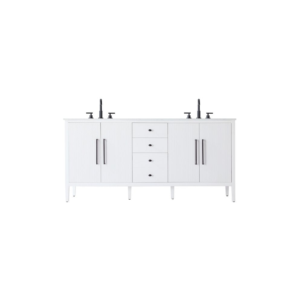 72 inch Double Bathroom Vanity in White