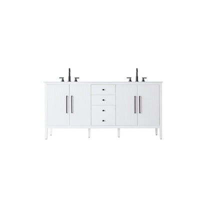 72 inch Double Bathroom Vanity in White