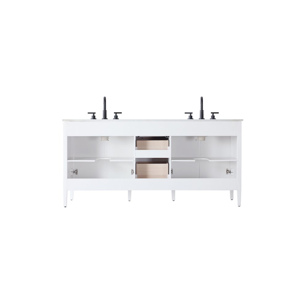 72 inch Double Bathroom Vanity in White