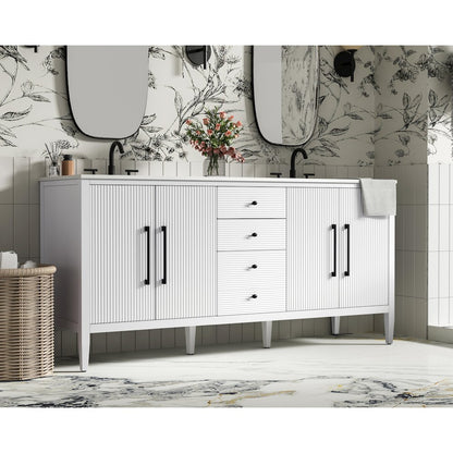 72 inch Double Bathroom Vanity in White