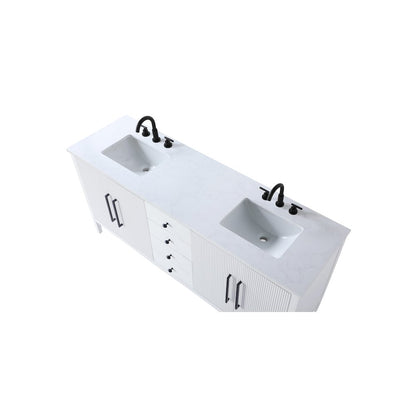 72 inch Double Bathroom Vanity in White