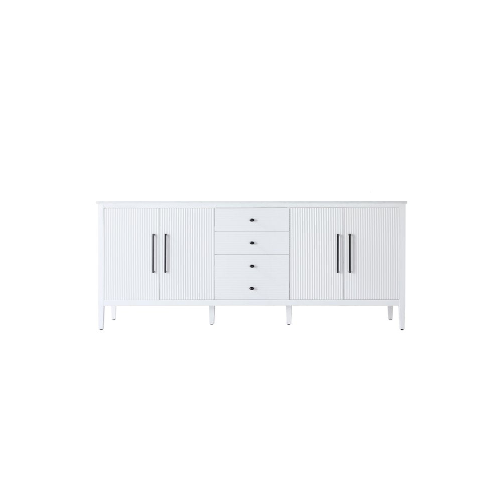 84 inch Double Bathroom Vanity in White