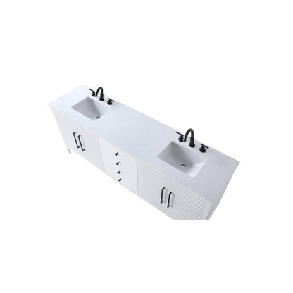 84 inch Double Bathroom Vanity in White