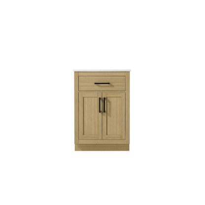 Alden 24 Inch Single Bathroom Vanity In Honey Brown