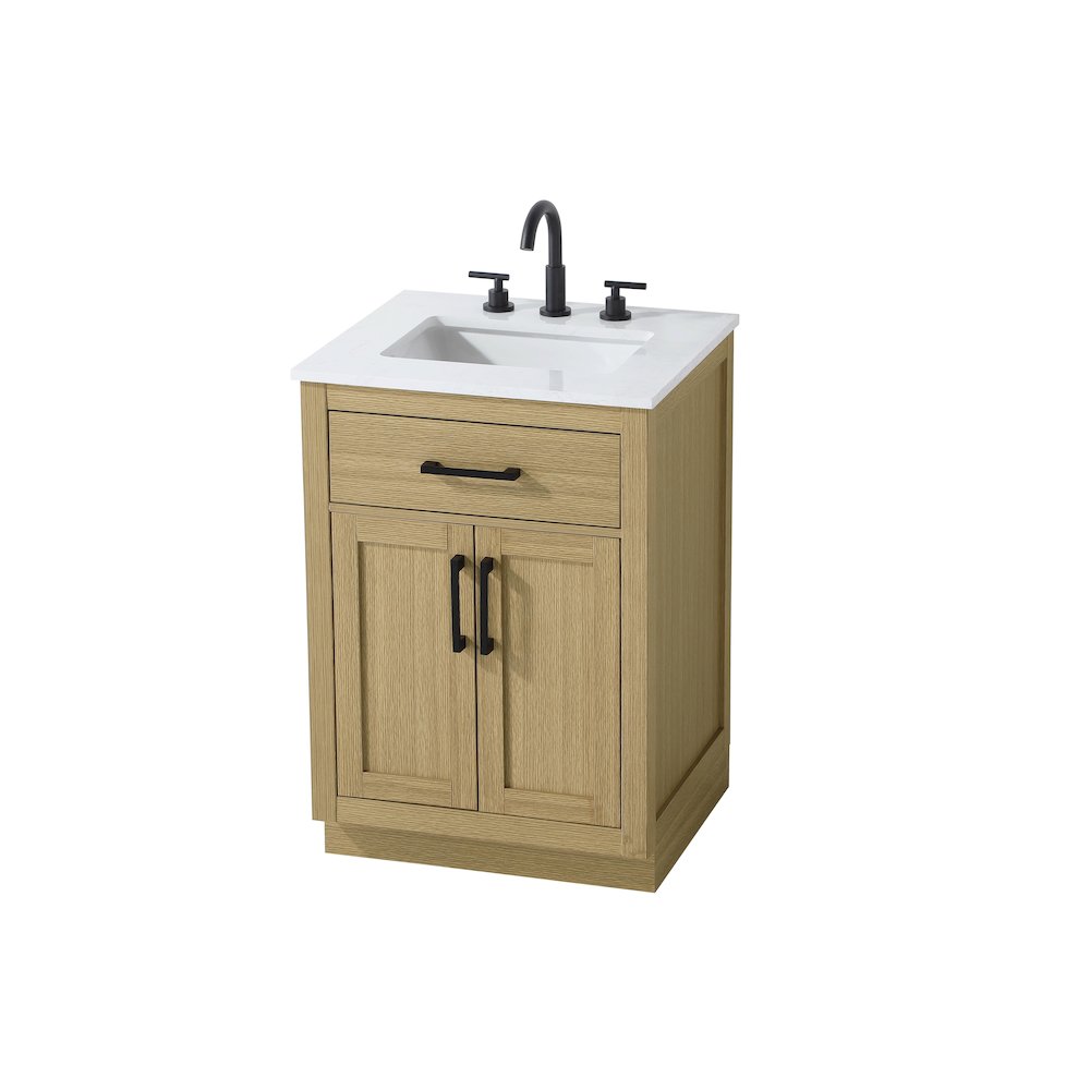 Alden 24 Inch Single Bathroom Vanity In Honey Brown